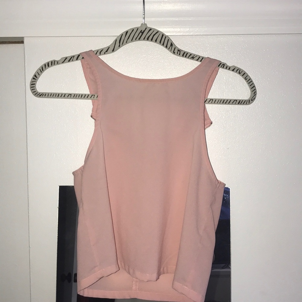 Pink high neck mini shirt